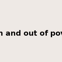 dip in and out of poverty是什么意思