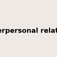 interpersonal relation是什么意思