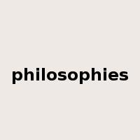 philosophies是什么意思