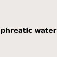 phreatic water是什么意思