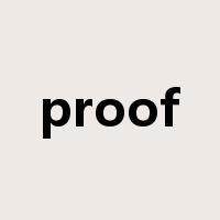 proof是什么意思