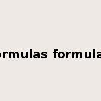 formulas formulae是什么意思