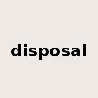 disposal是什么意思