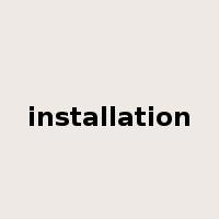 installation是什么意思