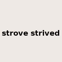 strove strived是什么意思