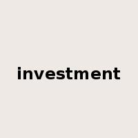 investment是什么意思