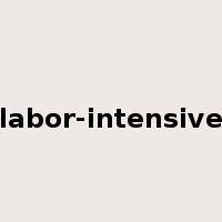 labor-intensive是什么意思