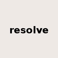 resolve是什么意思