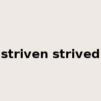 striven strived是什么意思