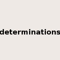 determinations是什么意思