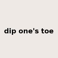dip one's toe是什么意思
