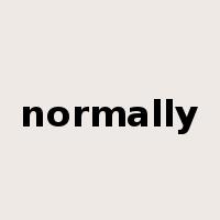 normally是什么意思