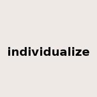 individualize是什么意思