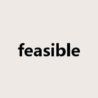 feasible是什么意思