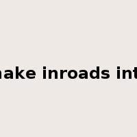 make inroads into是什么意思