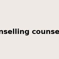 counselling counseling是什么意思