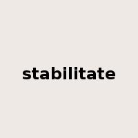 stabilitate是什么意思