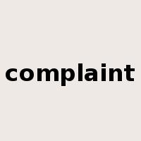 complaint是什么意思