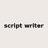 script writer是什么意思