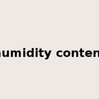 humidity content是什么意思