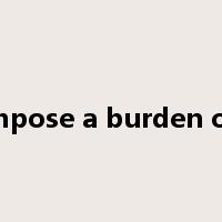 impose a burden on是什么意思