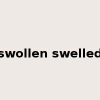 swollen swelled是什么意思