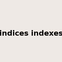 indices indexes是什么意思