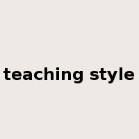 teaching style是什么意思