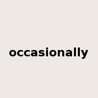 occasionally是什么意思