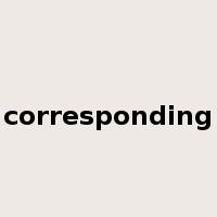 corresponding是什么意思