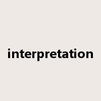 interpretation是什么意思