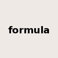 formula是什么意思