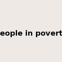 people in poverty是什么意思