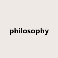 philosophy是什么意思