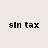 sin tax是什么意思