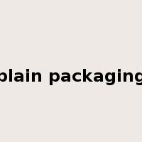 plain packaging是什么意思