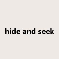 hide and seek是什么意思