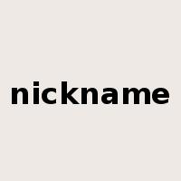 nickname是什么意思