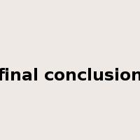 final conclusion是什么意思