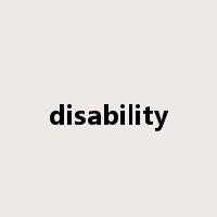 disability是什么意思