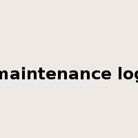 maintenance log是什么意思