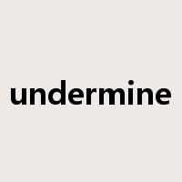 undermine是什么意思