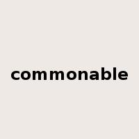 commonable是什么意思