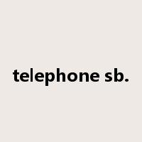 telephone sb.是什么意思