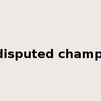 undisputed champion是什么意思