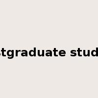 postgraduate student是什么意思