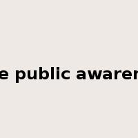 raise public awareness是什么意思