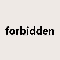 forbidden是什么意思