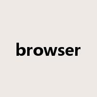 browser是什么意思