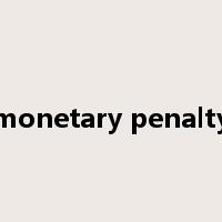 monetary penalty是什么意思